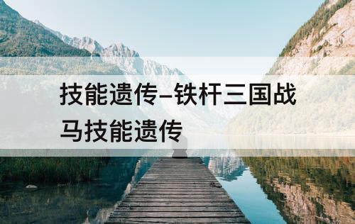 技能遗传-铁杆三国战马技能遗传