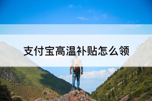支付宝高温补贴怎么领