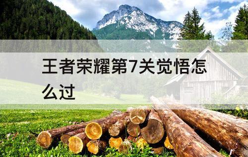 王者荣耀第7关觉悟怎么过