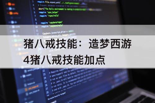猪八戒技能：造梦西游4猪八戒技能加点