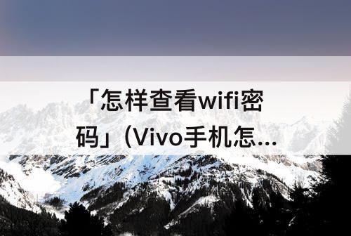 「怎样查看wifi密码」(Vivo手机怎样查看wifi密码)