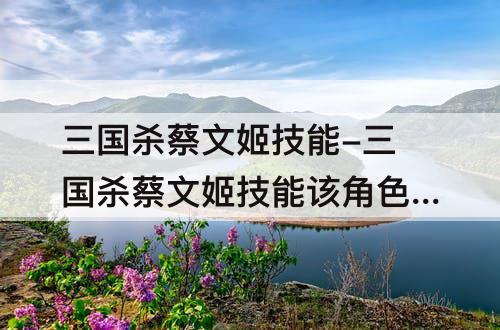 三国杀蔡文姬技能-三国杀蔡文姬技能该角色指的是谁