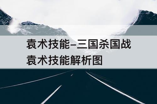 袁术技能-三国杀国战袁术技能解析图