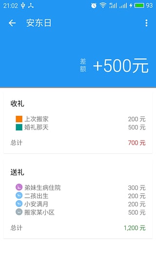 礼金管家  v0.9.1图3