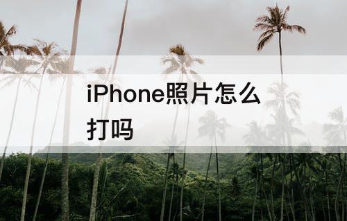 iPhone照片怎么打吗